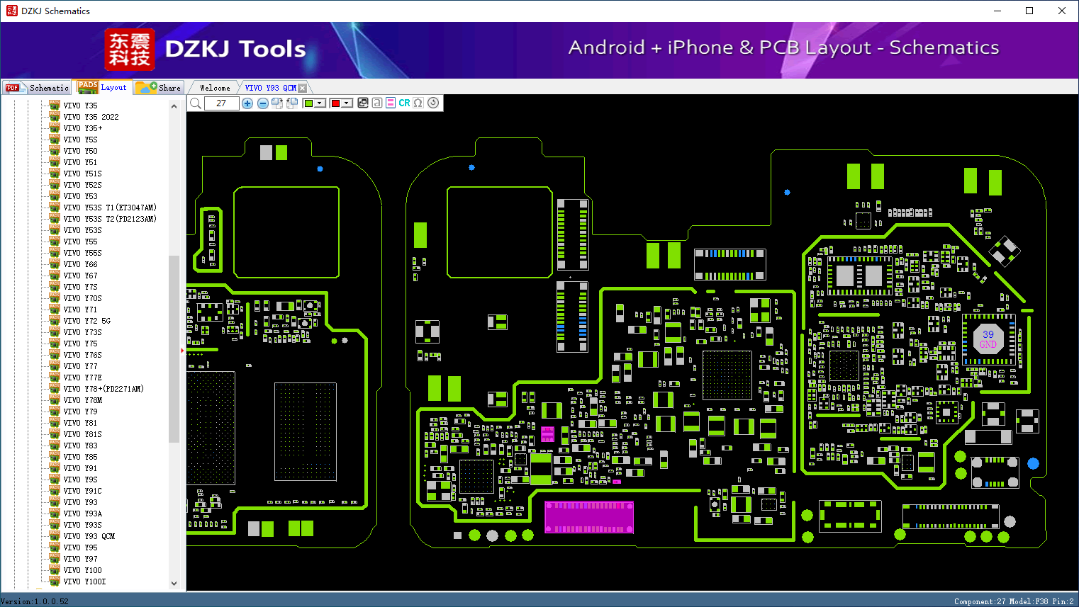 Update Layout Vivo Y Qcm Bitmap Dzkj Schematics Pcb Layout