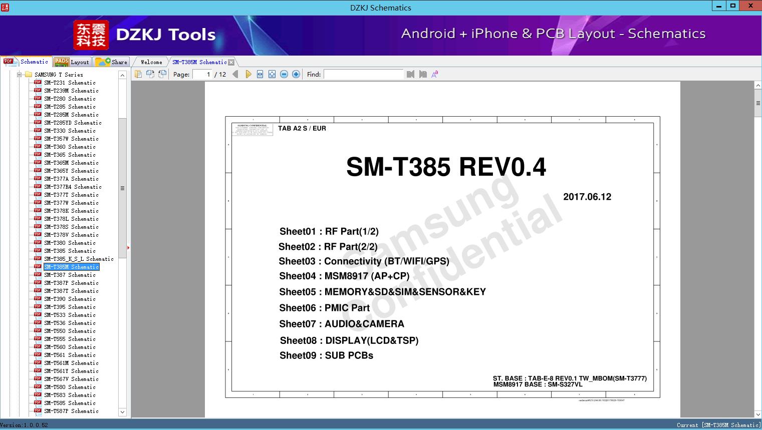 SM T385M Schematic SAMSUNG T Series SAMSUNG Schematic DZKJ