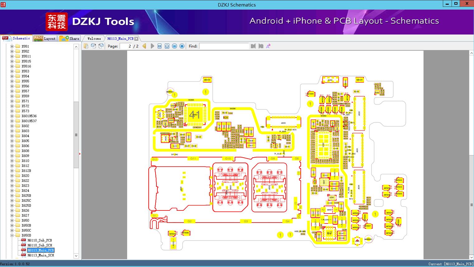 H Main Pcb X D Infinix Schematic Dzkj Schematics Pcb Layout