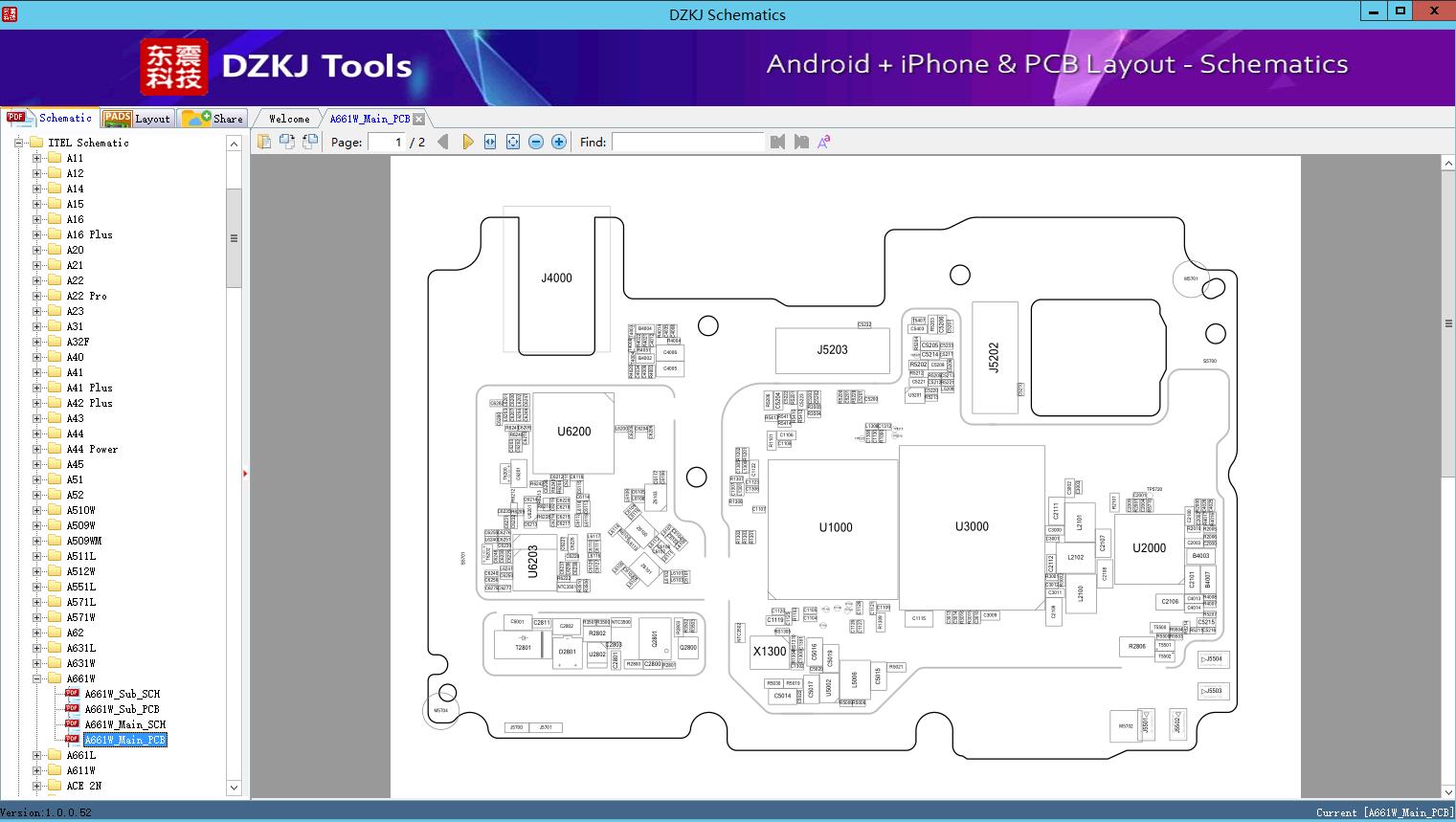 A661W Main PCB A661W ITEL Schematic DZKJ Schematics PCB Layout