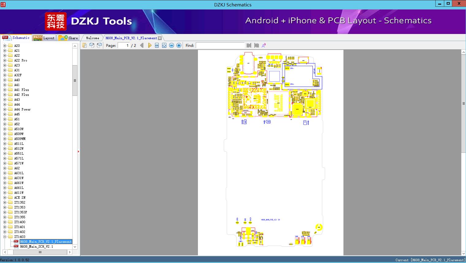 H608 Main PCB V2 1 Placement IT1403 ITEL Schematic DZKJ