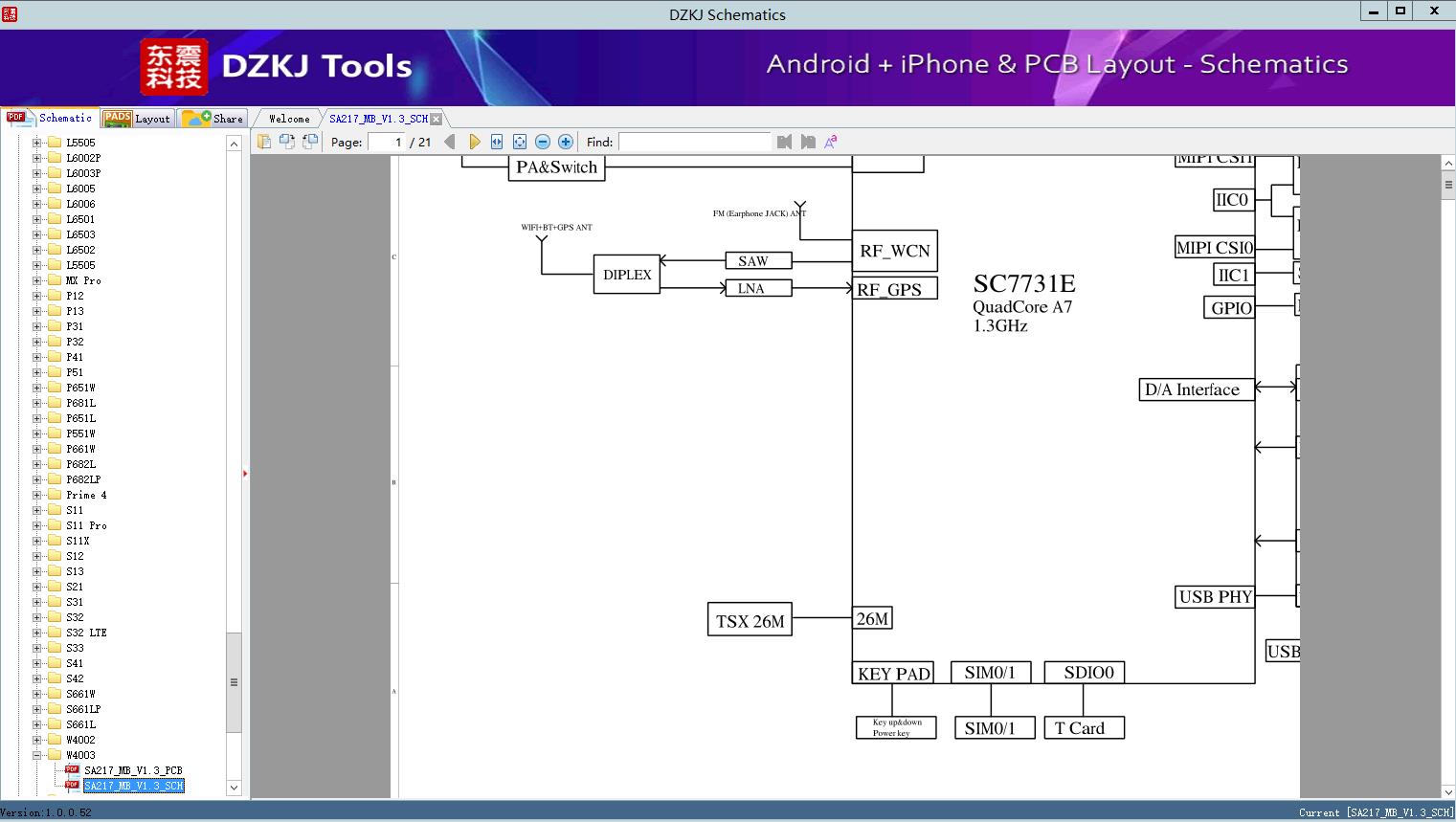 SA217 MB V1 3 SCH W4003 ITEL Schematic DZKJ Schematics PCB Layout