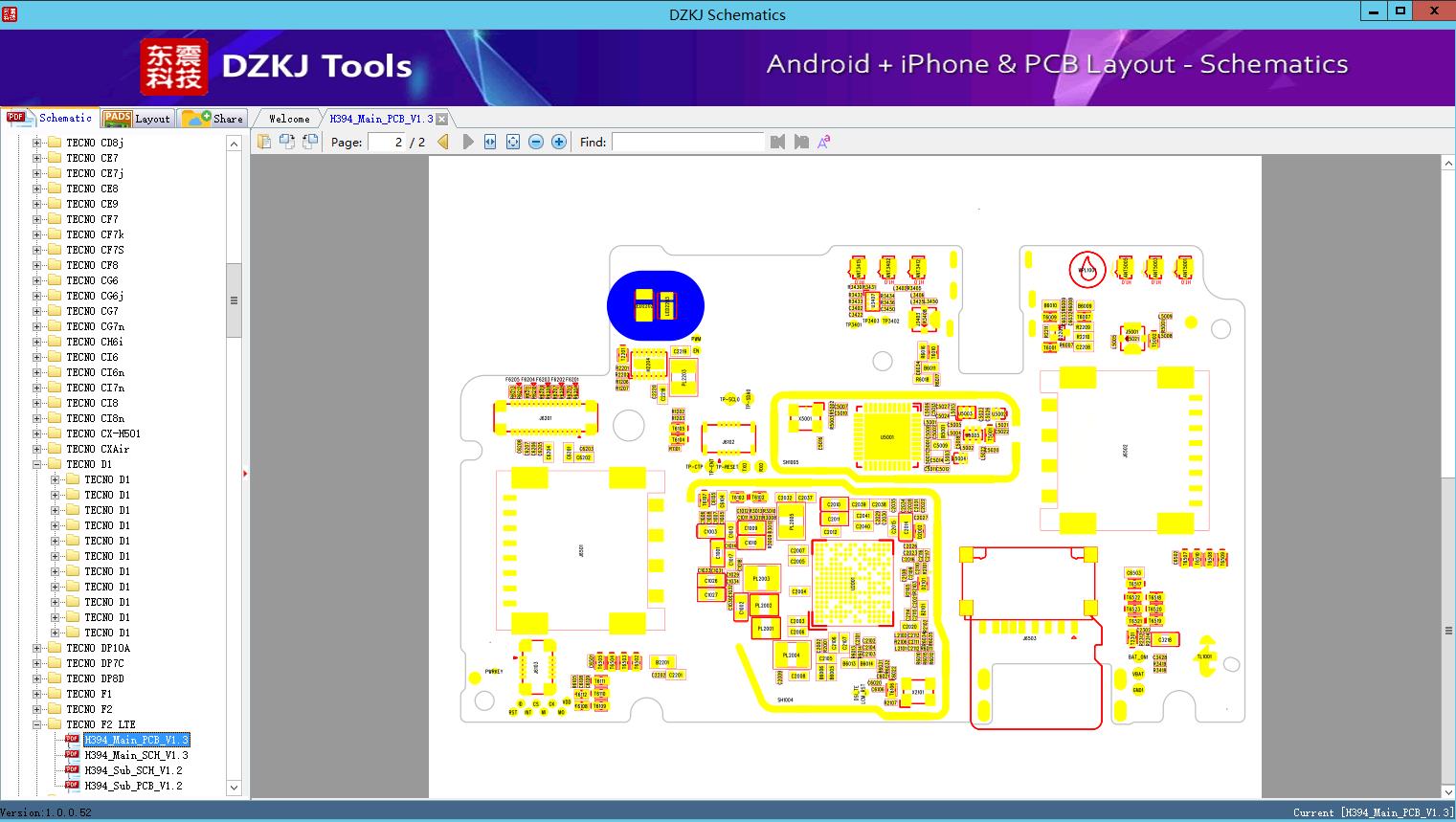 H Main Pcb V Tecno F Lte Tecno Schematic Dzkj Schematics