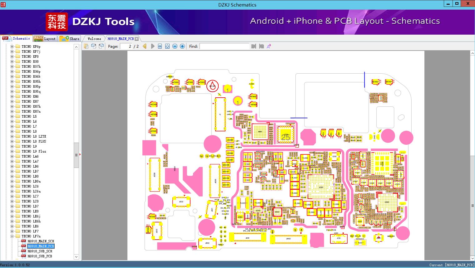 H Main Pcb Tecno Lf N Tecno Schematic Dzkj Schematics Pcb