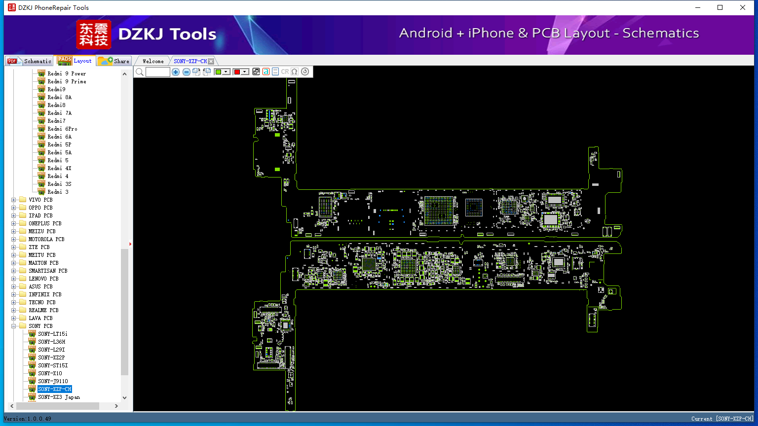 Update_LAYOUT_Sony Xperia XZ Premium_bitmap - DZKJ Schematics & PCB Layout