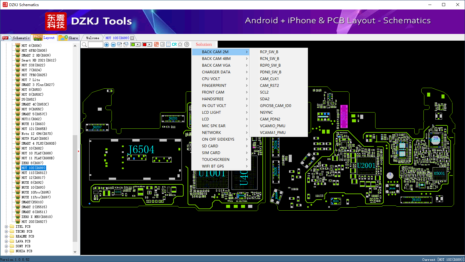 Update_LAYOUT_Infinix Hot 10s(X689)_Solutions - DZKJ Schematics & PCB ...