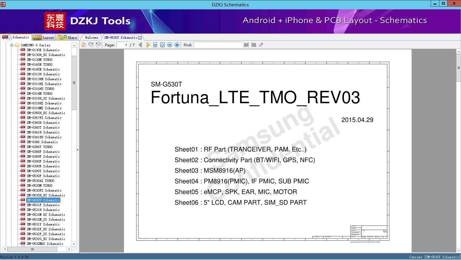 SM-G530T Schematic