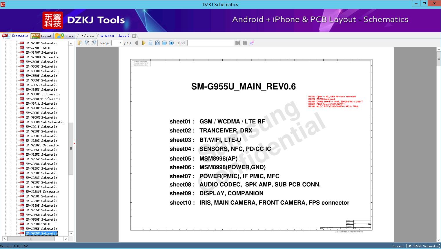 SM-G955U Schematic