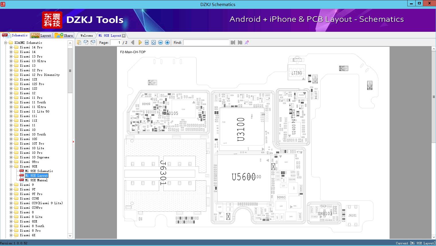 Mi 9SE Layout