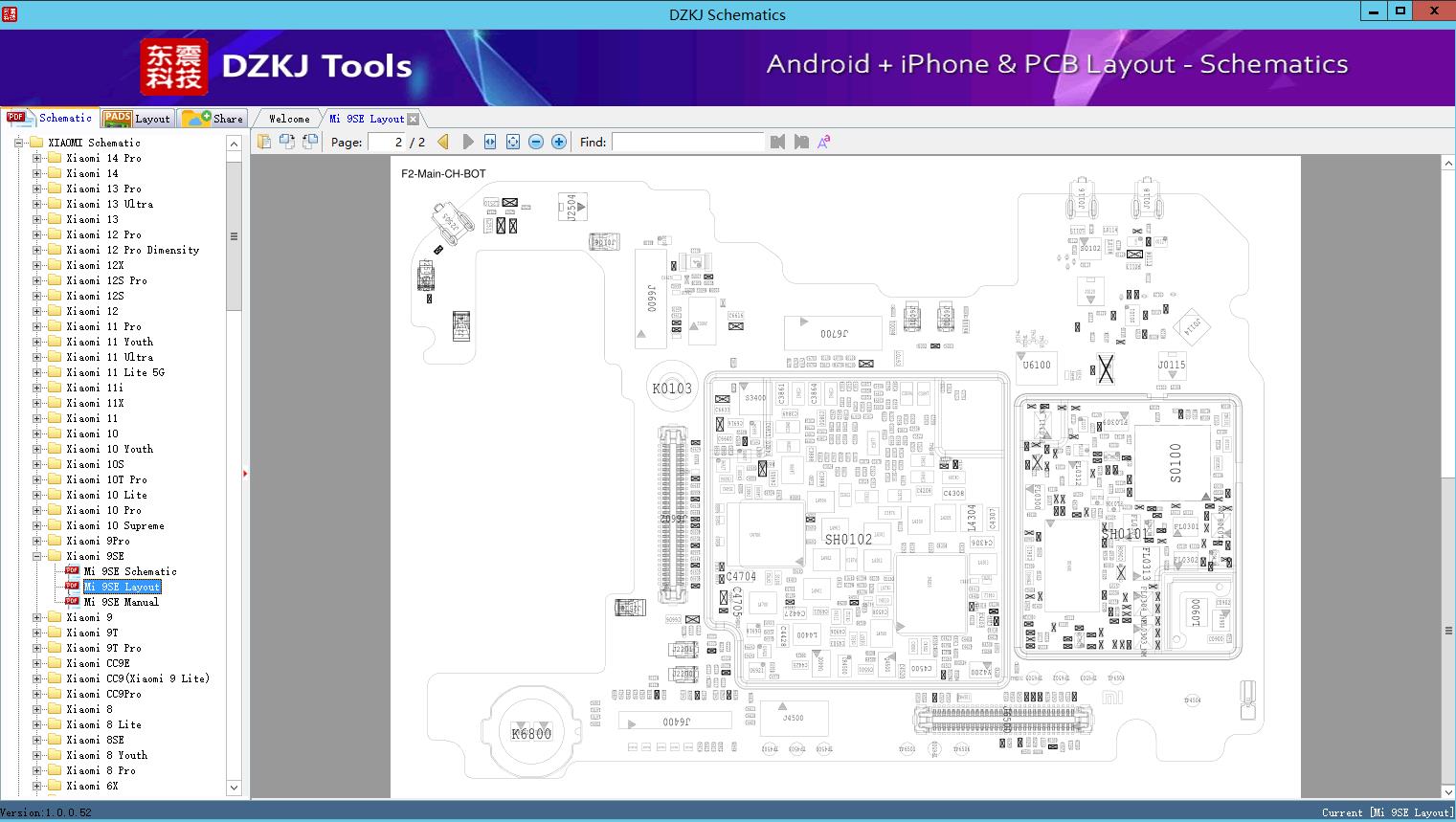 Mi 9SE Layout