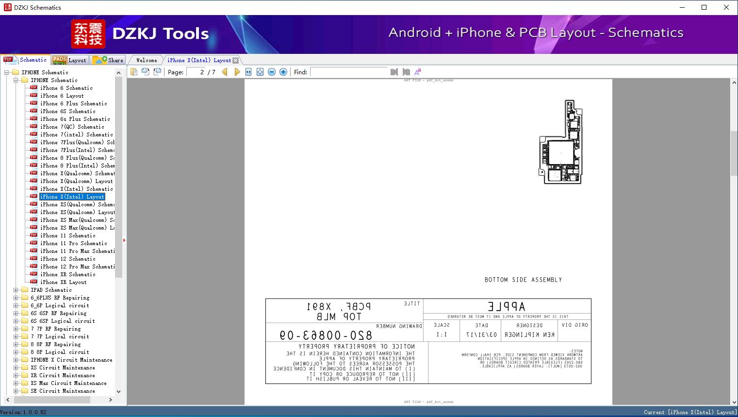 iPhone X(Intel) Layout