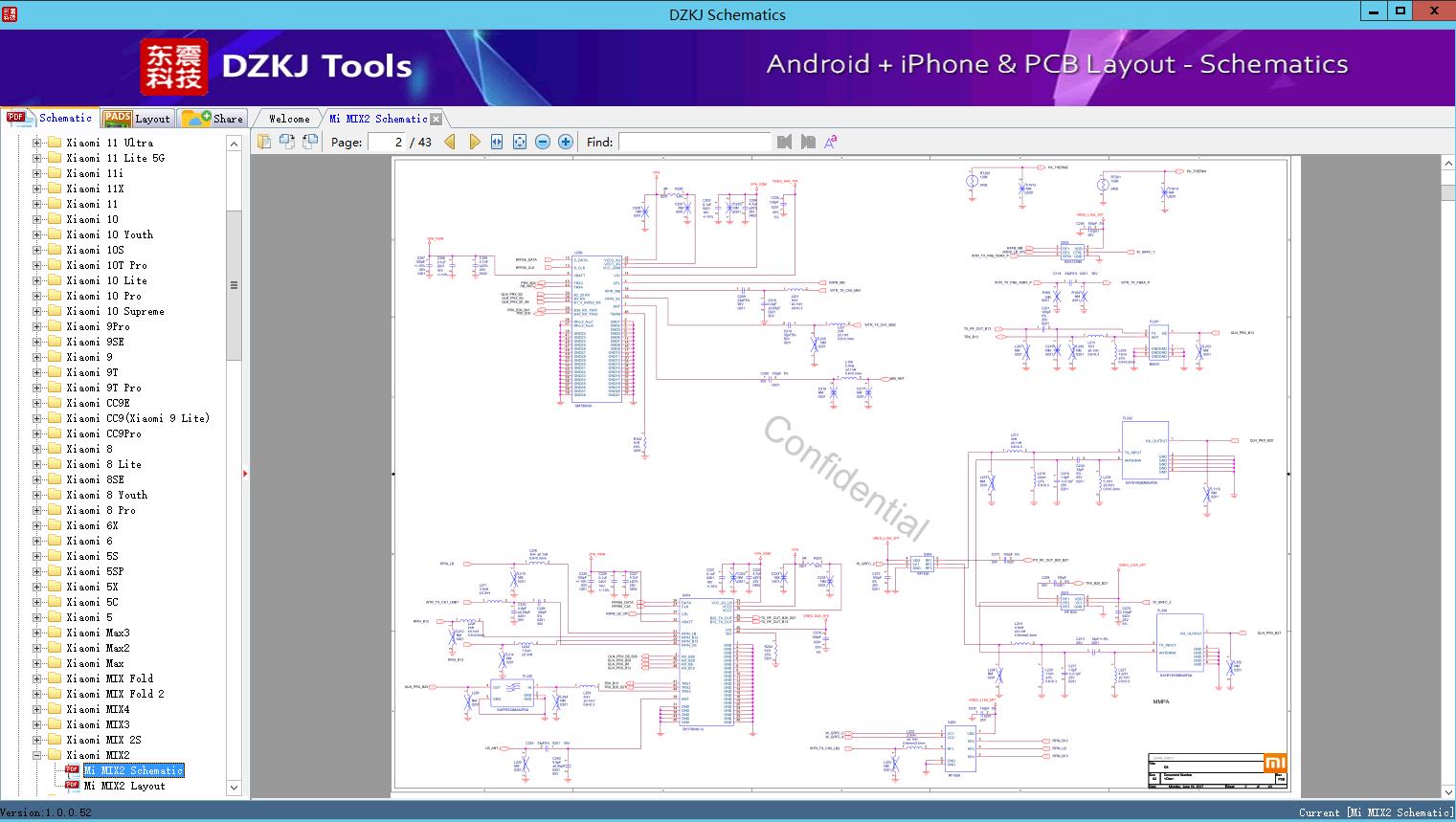 Mi MIX2 Schematic