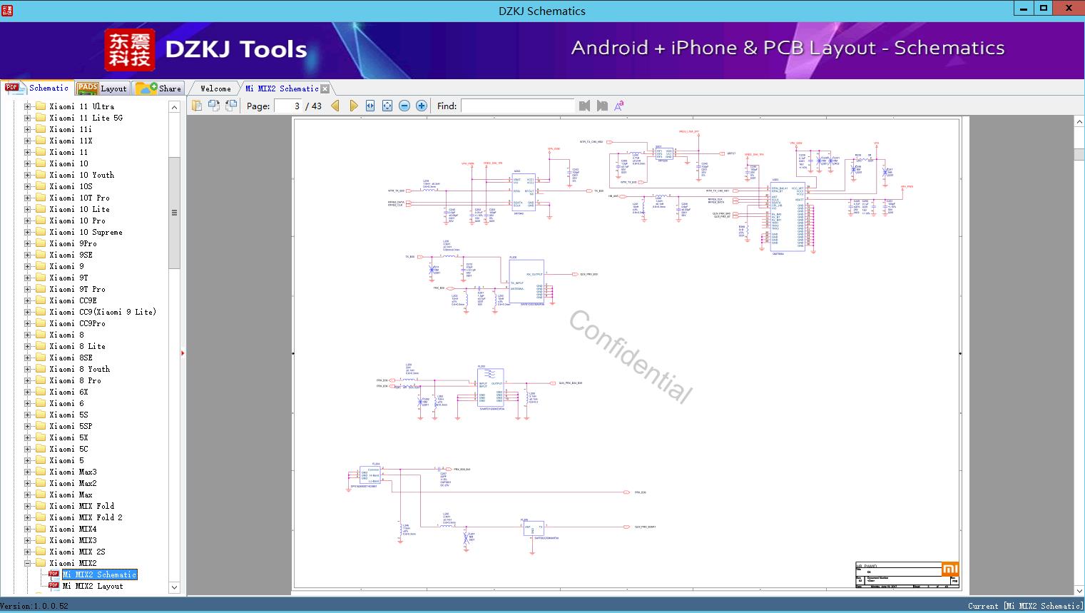 Mi MIX2 Schematic