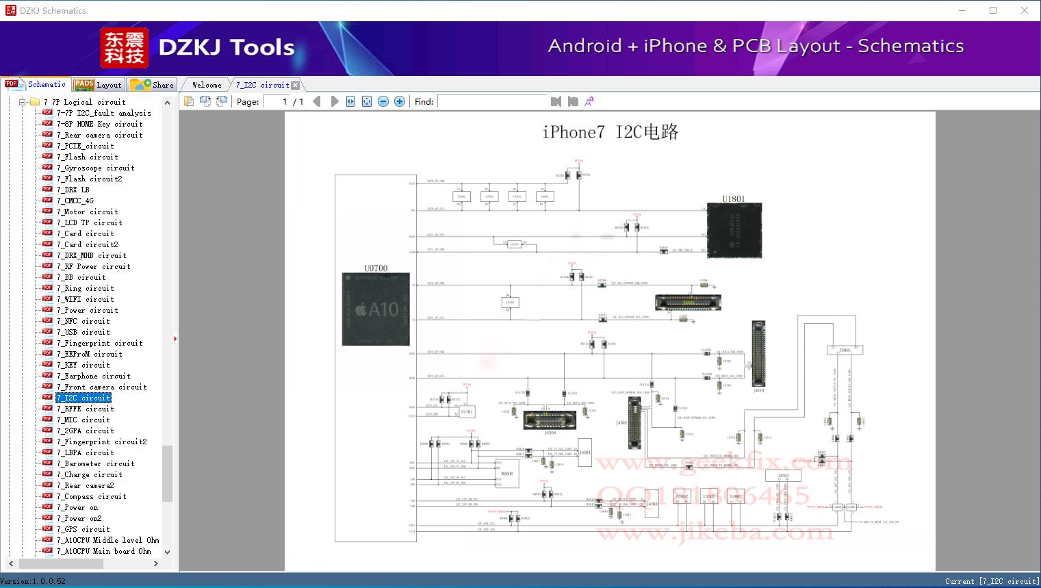 7_I2C circuit - 7 7P Logical circuit - IPHONE Schematic - DZKJ