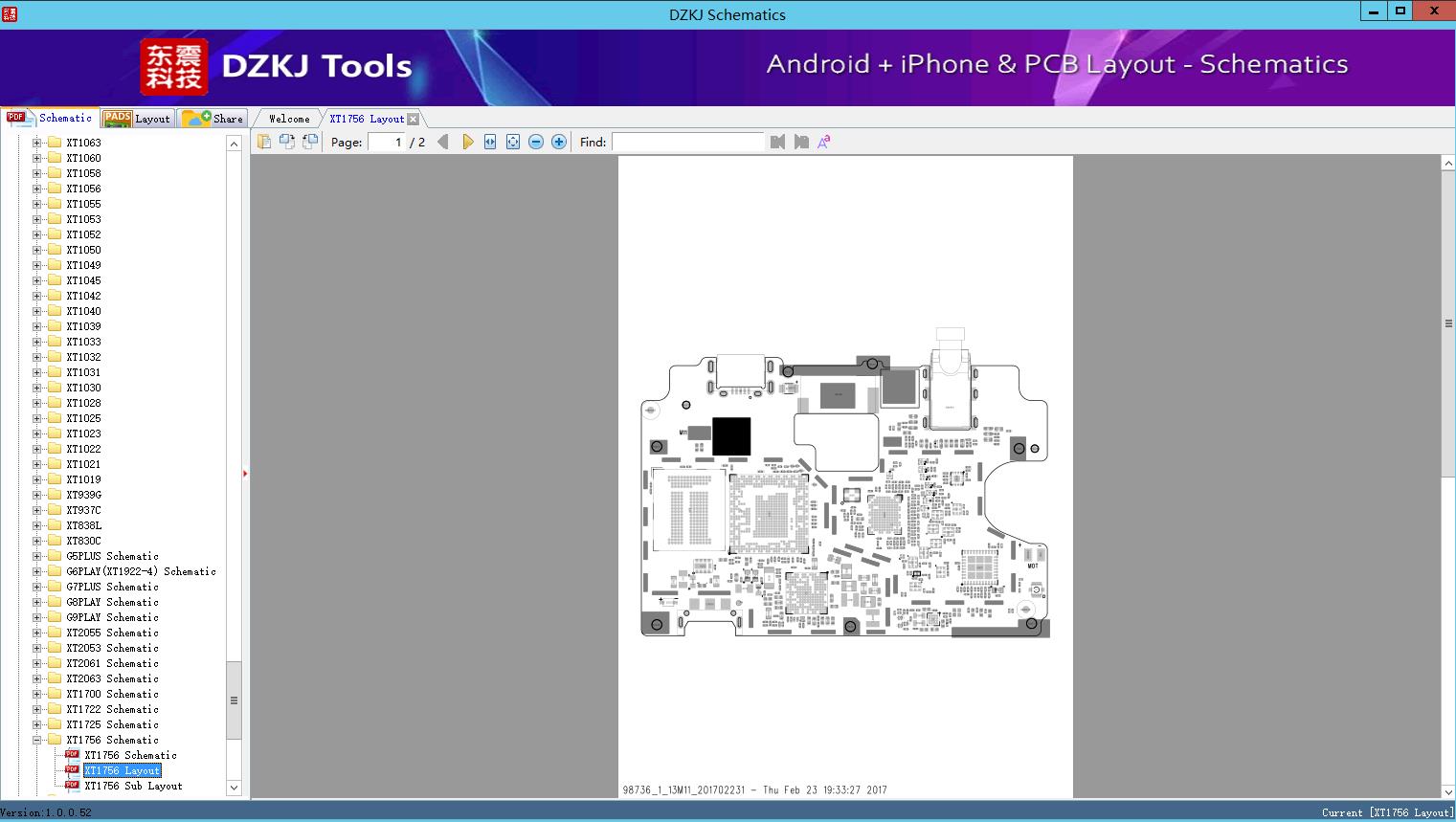 XT1756 Layout