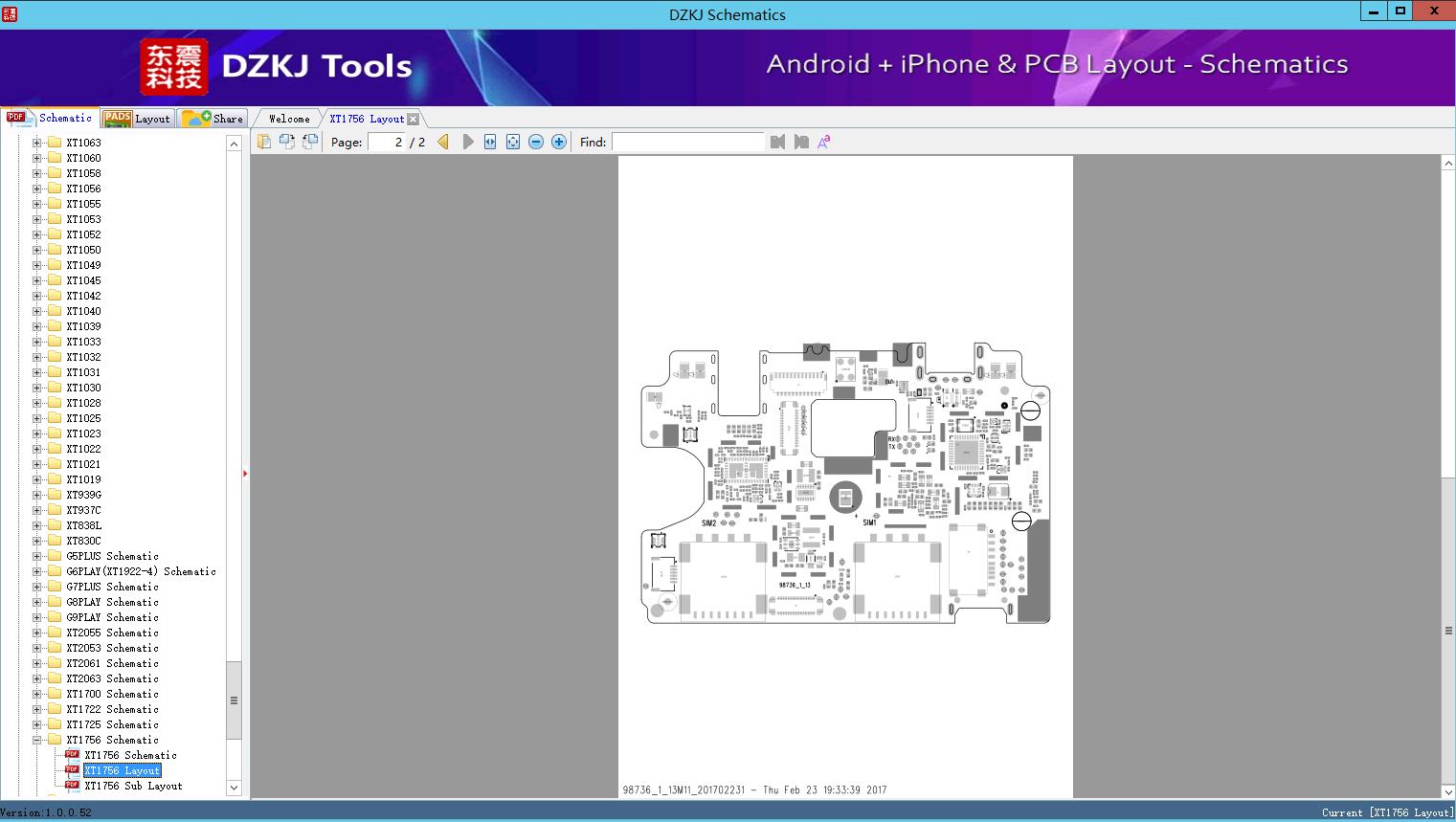 XT1756 Layout