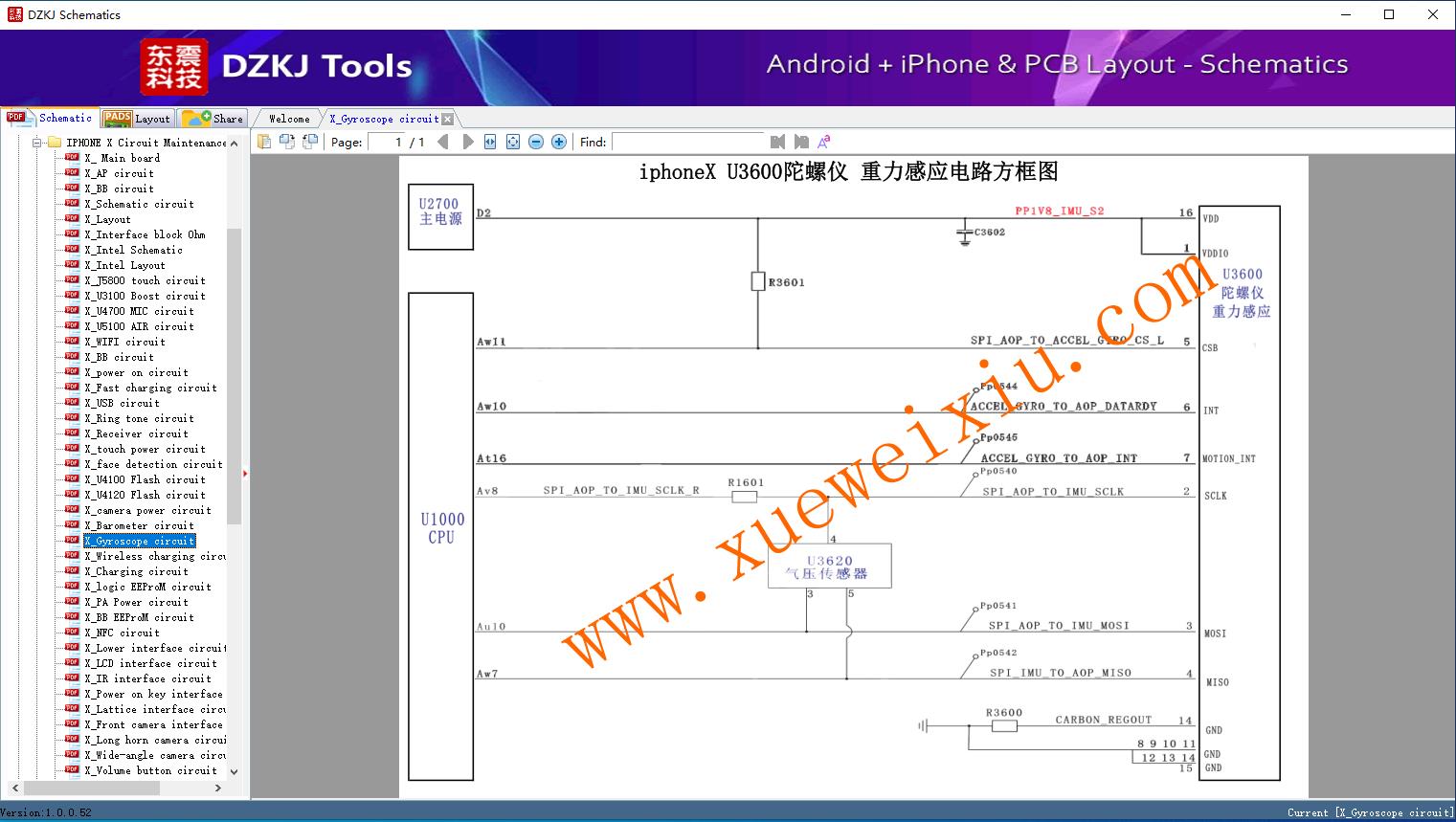 X_Gyroscope circuit - IPHONE X Circuit Maintenance - IPHONE Schematic ...