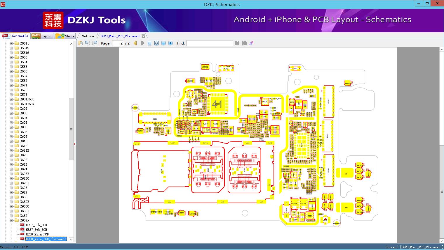 H628_Main_PCB_Placement