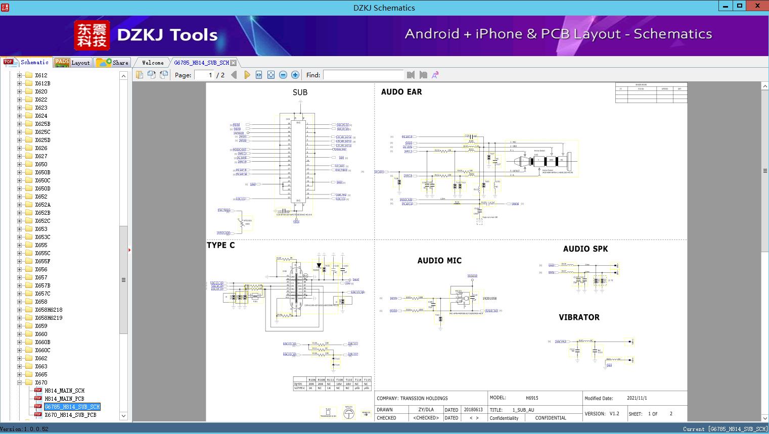 G6785_H814_SUB_SCH - X670 - INFINIX Schematic - DZKJ Schematics & PCB ...