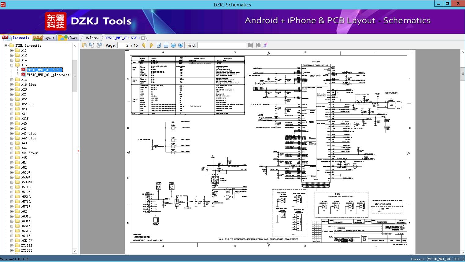 VP510_MMI_V01.SCH.1 - A15 - ITEL Schematic - DZKJ Schematics & PCB Layout