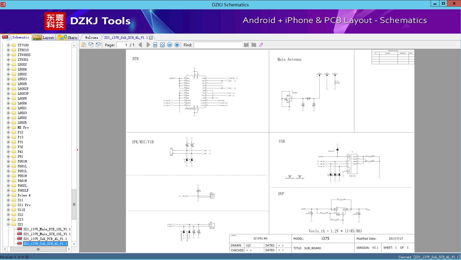 S21_i375_Sub_SCH_4L_V1.1 - S21 - ITEL Schematic - DZKJ Schematics & PCB ...