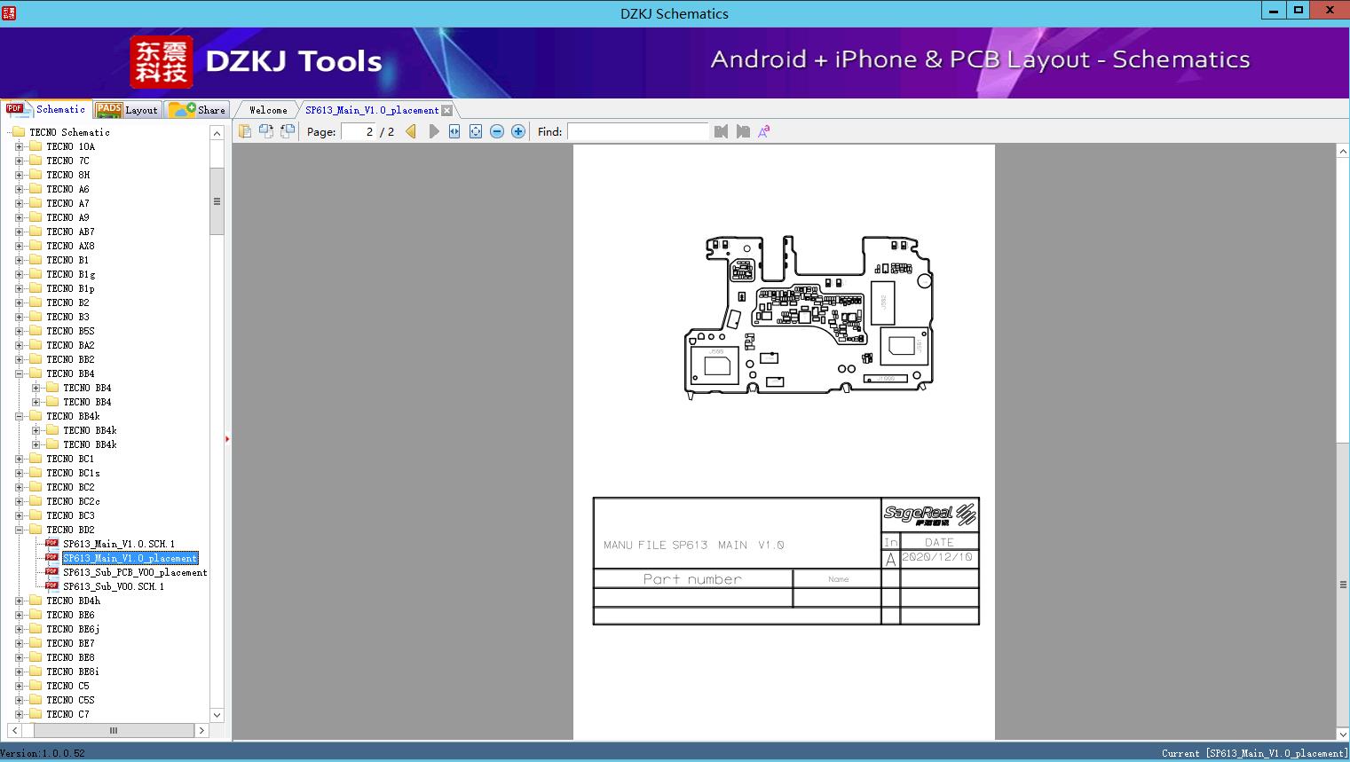 SP613_Main_V1.0_placement - TECNO BD2 - TECNO Schematic - DZKJ ...