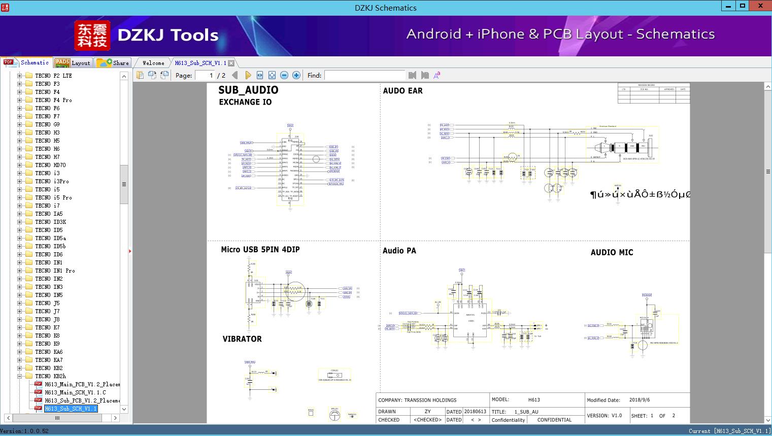 H613_Sub_SCH_V1.1 - TECNO KB2h - TECNO Schematic - DZKJ Schematics ...