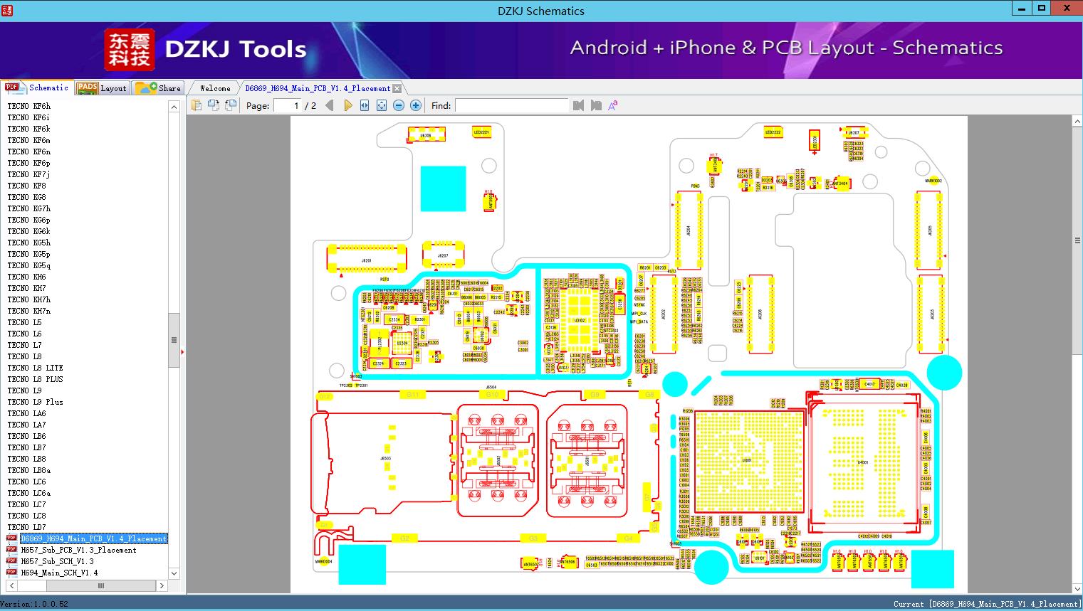 D6869_H694_Main_PCB_V1.4_Placement