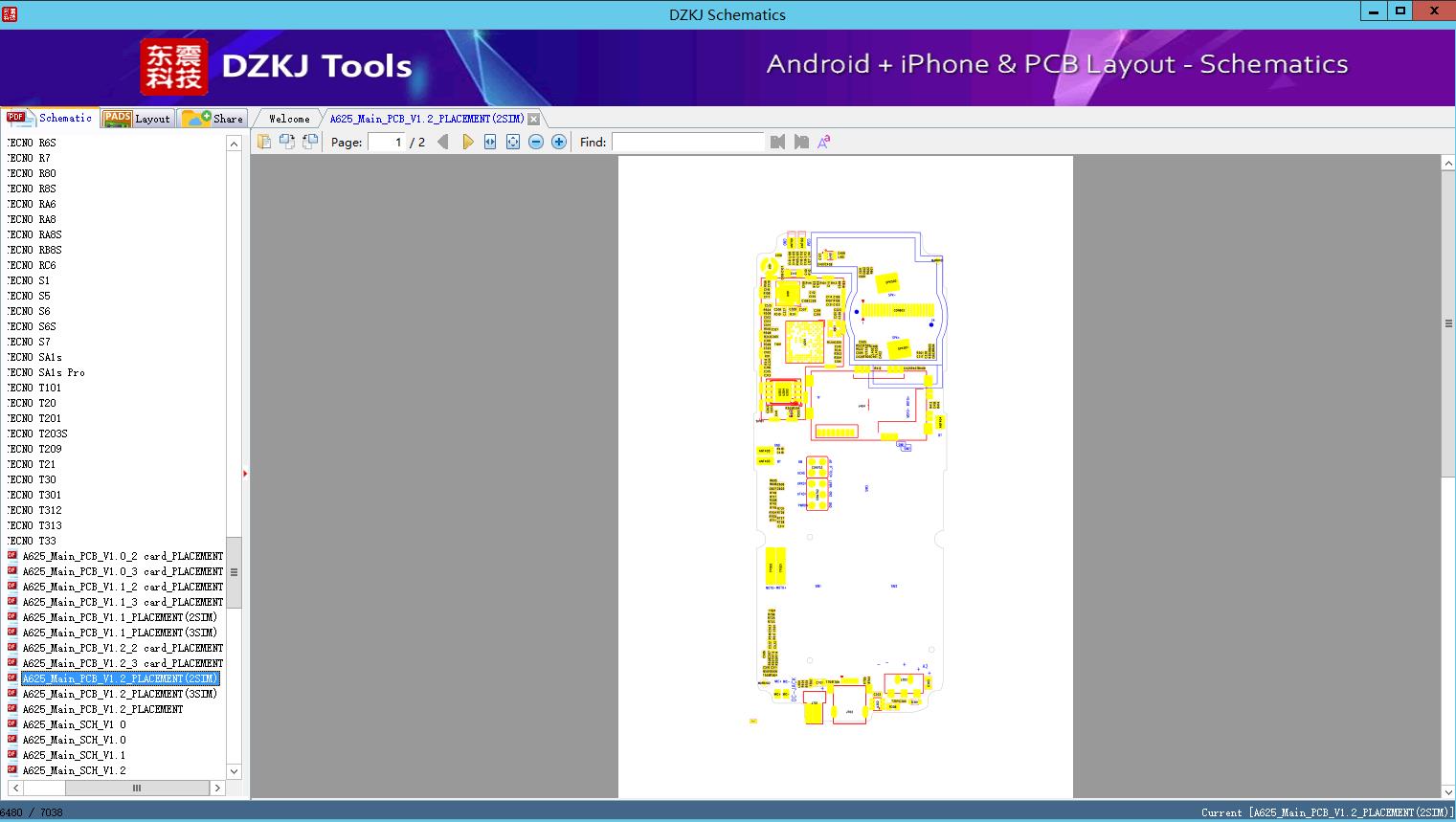 A625_Main_PCB_V1.2_PLACEMENT(2SIM)