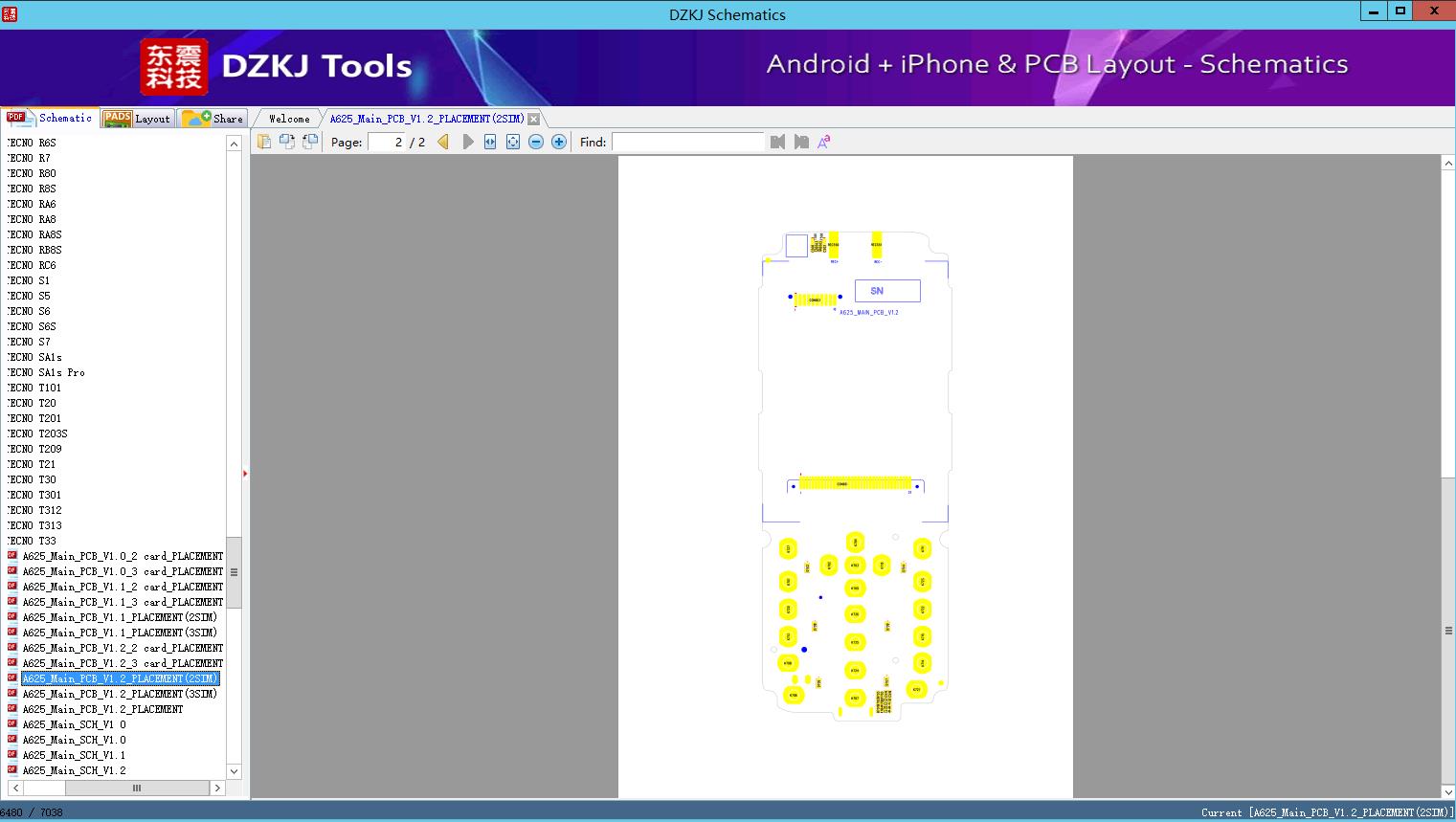 A625_Main_PCB_V1.2_PLACEMENT(2SIM)